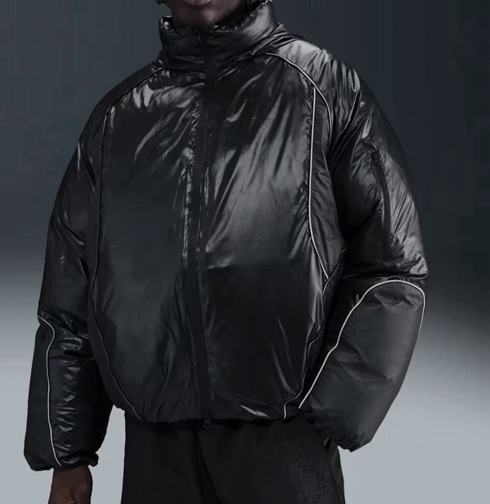 New $450 Nike Tech Bubble Down Jacket Black Anthracite Men Size S II3869 010